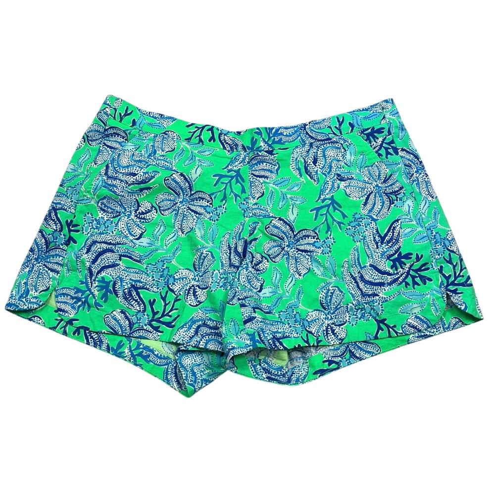 Lilly Pulitzer | Ocean View Caban Green Keepin It Reel Pull On Resort Shorts M